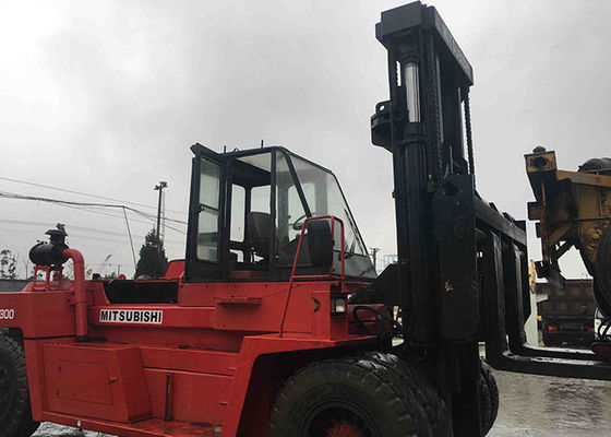 30 Ton Second Hand Forklifts Mitsubishi FD300 Diesel Engine High Performance