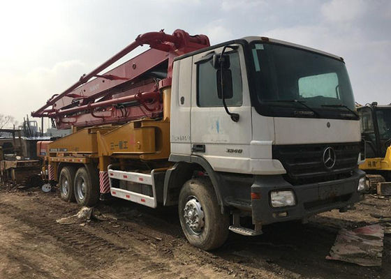 Hydraulic BENZ Used Concrete Pump Truck 37 Meters With Sany Truck Body